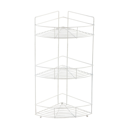 Полка угловая 3-х ярусная 22*22*52,5 "Рыжий кот" белая