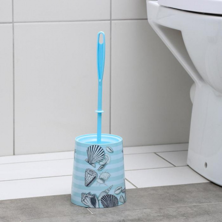 Ерш для унитаза с подставкой "МОРСКОЙ" круглый