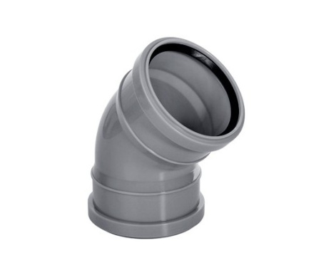 Канализационный отвод 50/45 двухраструбный