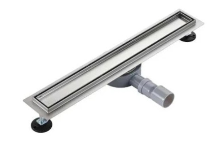 Трап РМС ТЛ-02Ч-60*7 линейный под плитку нерж. сталь комбинированный затвор