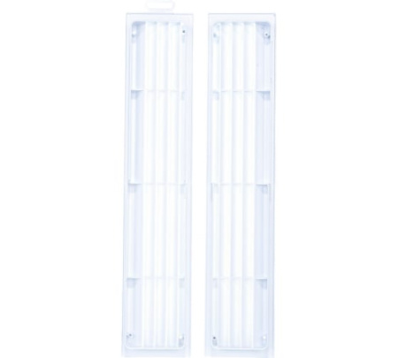 Решетка вентиляционная пластиковая переточная 450*91 2 шт Эра 4409ДП