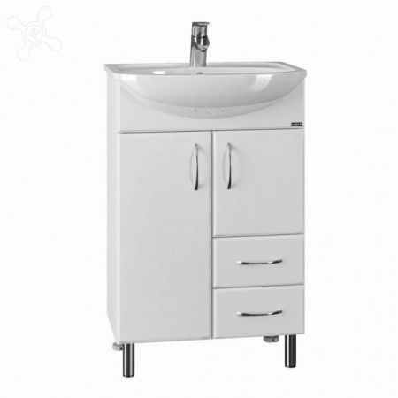 Тумба MDW УЮТ 55-3 (2 двери 2 ящика) с умывальником Уют 55