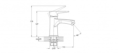Смеситель для умывальника G-lauf NUD1-А146 