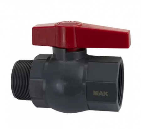 Кран шаровый из ABS пластика 1 1/4 рычаг г/ш