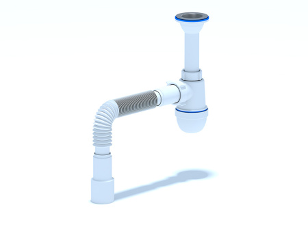 Сифон для мойки 1 1/4*40 АниПласт С0515 с гофрой