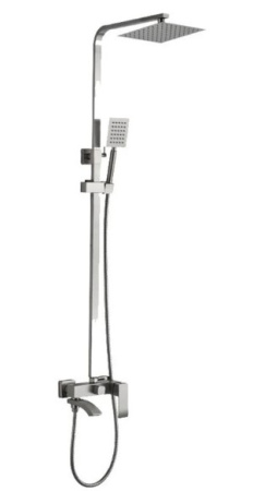 Смеситель для ванны DIST HS004S с душевой стойкой нерж.