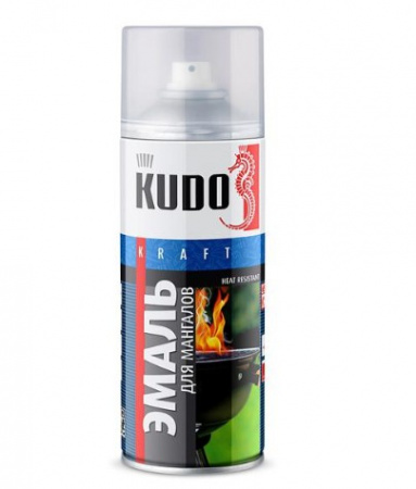 Эмаль аэрозоль KUDO-5127  термостойкая 800С золотая 520 мл