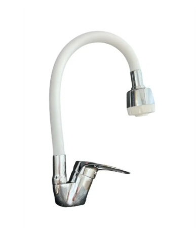 Смеситель для кухни Rainsberg R3193FE гибкий белый 2 режима