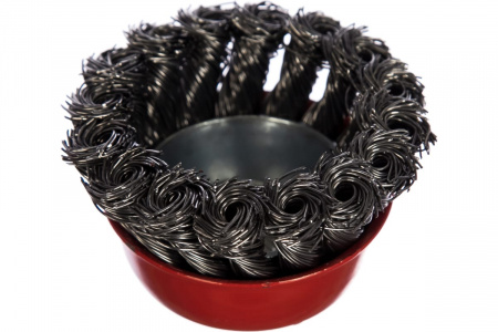 Щетка металлическая для УШМ чашка Ф65 КРЕОСТ круч. проволка