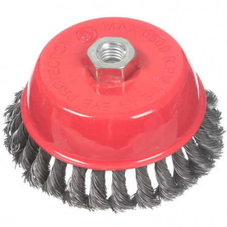 Щетка металлическая для УШМ чашка Ф125 BARTEX крученая проволока