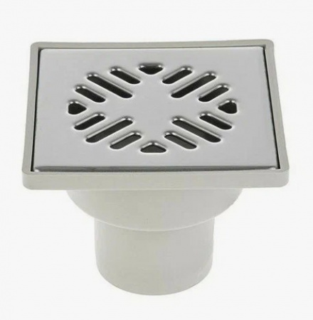 Трап TATPOLIMER 15*15 Ф50 вертикальный нержавеющая решетка 