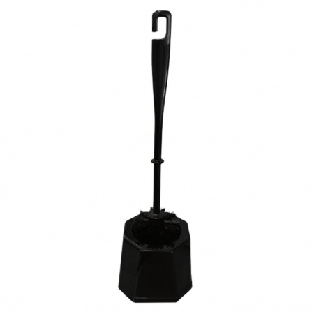 Ерш для унитаза с подставкой МУЛЬТИПЛАСТ МИНИ белый/черный