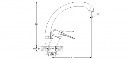 Смеситель для кухни G-lauf NUD4-А045 
