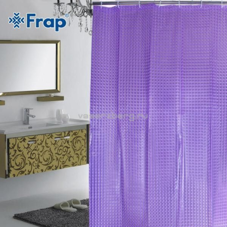 Шторка для ванной FRAP 8751 3D Фиолетовая