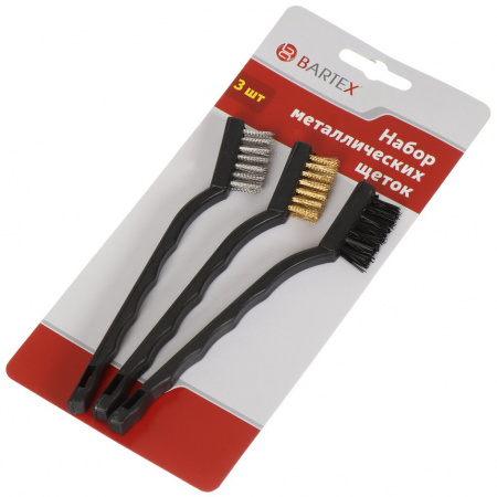 Щетки по металлу компактные набор 3 шт BARTEX
