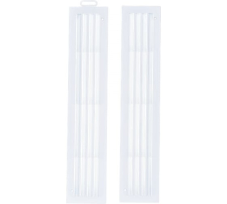 Решетка вентиляционная пластиковая переточная 450*91 2 шт Эра 4409ДП