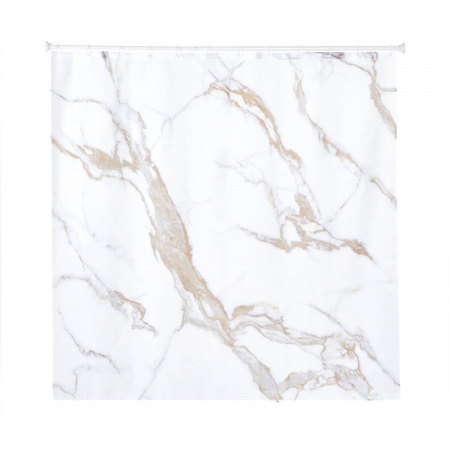 Шторка для ванной 180*180 РМС ШП-02БЖ Бежевый мрамор