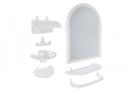 Набор для ванной с зеркалом Олимпия 6 предметов
